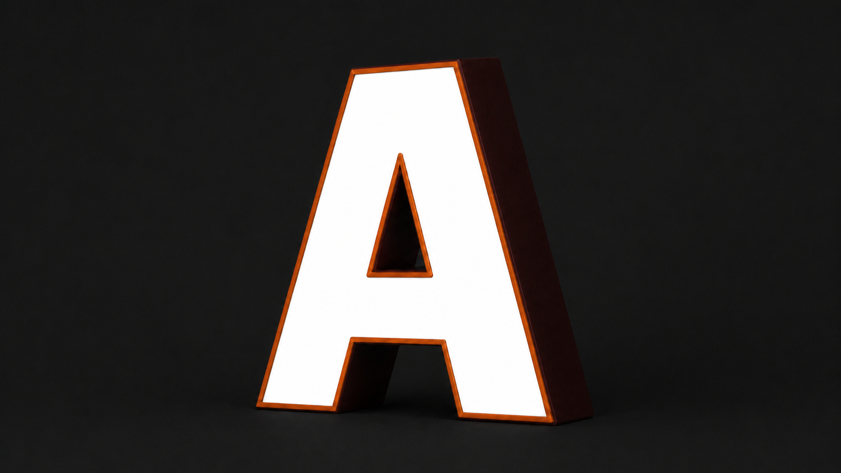 Frontleuchtende 3D-Buchstaben