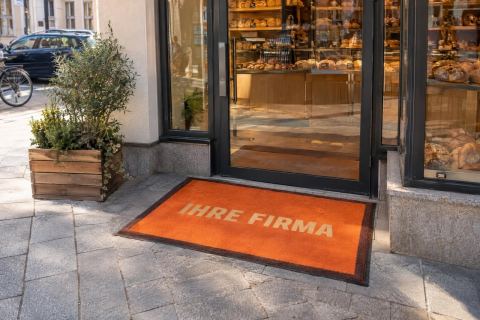 Werbeteppich mit Druck