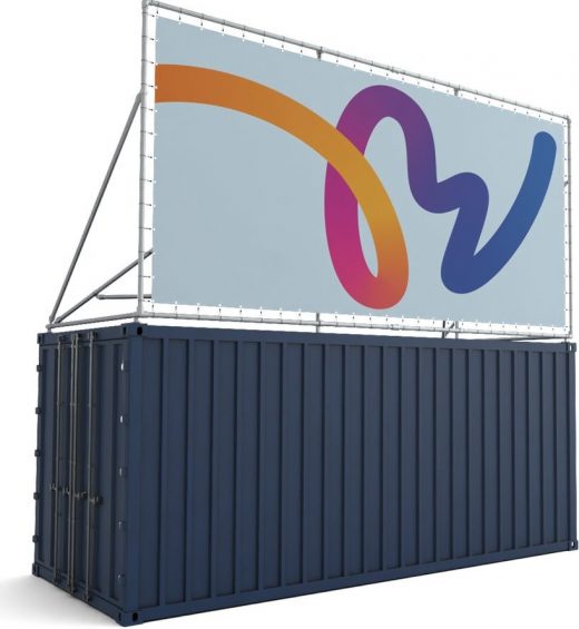 Containerrahmen auf dem Dach – Lange Seite – Ansicht 1