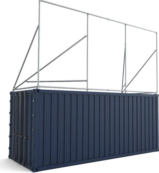 Containerrahmen auf dem Dach – Lange Seite – Ansicht 2
