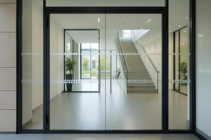 Kennzeichnungsfolien für Glas — Anwendungsbeispiel (KI-generiert)