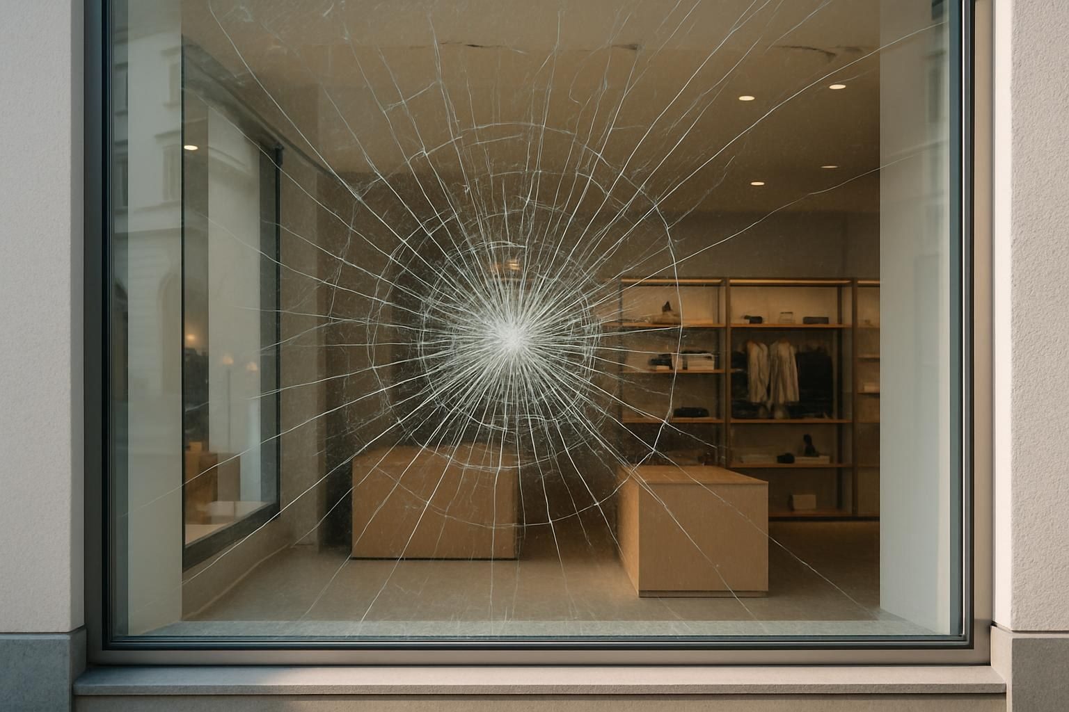 Sicherheits- und Splitterschutzfolien: Glas hält zusammen — Anwendungsbeispiel