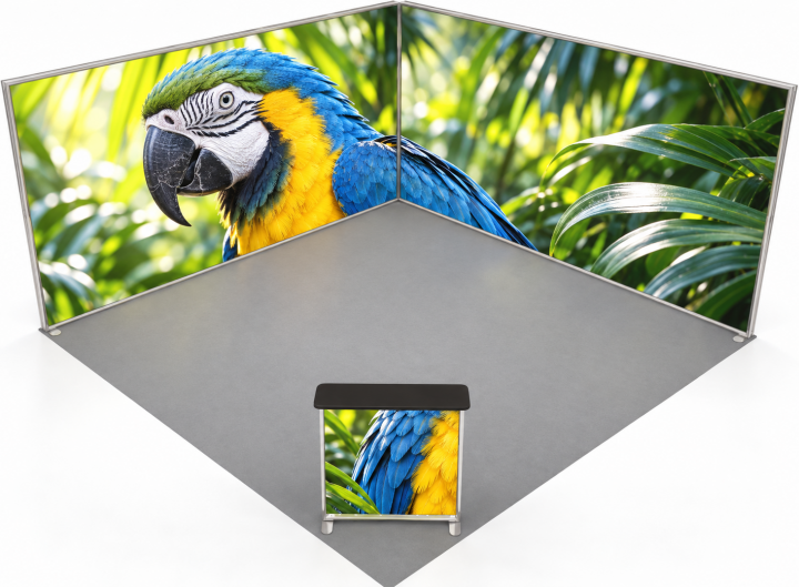 LED-Eckstand 5 × 5 m von AbdeX