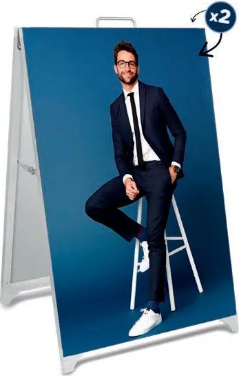 Textil-Kundenstopper von AbdeX – Kundenstopper & Plakatständer