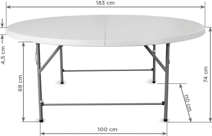 Rundtisch Bankett 183 von AbdeX – Eventmöbel mit Bedruckung