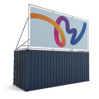 Containerrahmen auf dem Dach – Lange Seite Ansicht 1