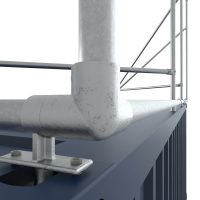 Containerrahmen auf dem Dach – Lange Seite Ansicht 3