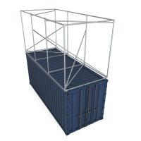 Containerrahmen Rundum auf dem Dach Ansicht 2