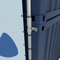 Containerrahmen Lange Seite – 2 gestapelte Container Ansicht 4