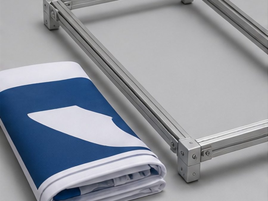 Ersatzdrucke für Fahnen & Textilsysteme – AbdeX