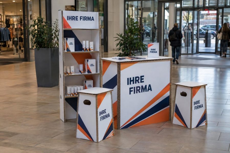 Kartonmöbel für Events & Pop-up-Stände – AbdeX