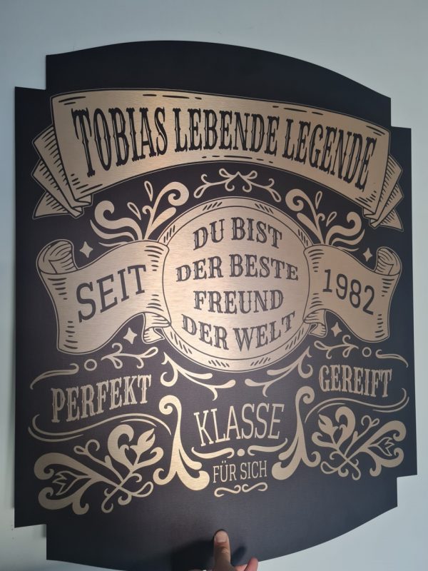 Druck auf Gold gebürstet Aludibond