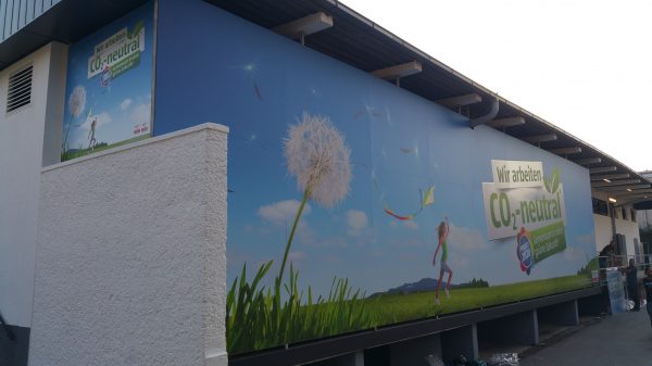 Aludibond Druck und Montage komplette Verkleidung 