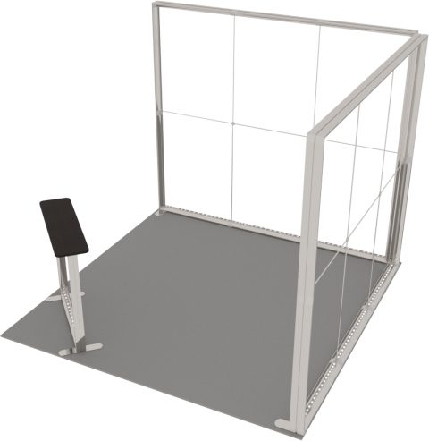 LED-Eckstand 3 × 3 m Detail 1