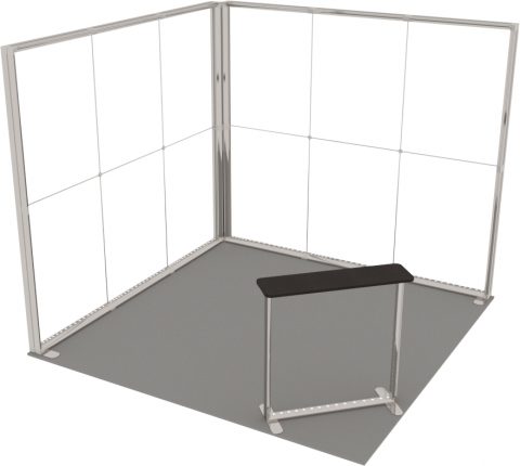 LED-Eckstand 3 × 3 m Detail 2