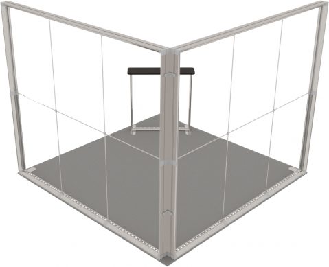 LED-Eckstand 3 × 3 m Detail 4