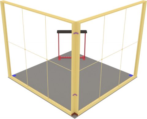 LED-Eckstand 3 × 3 m Detail 5