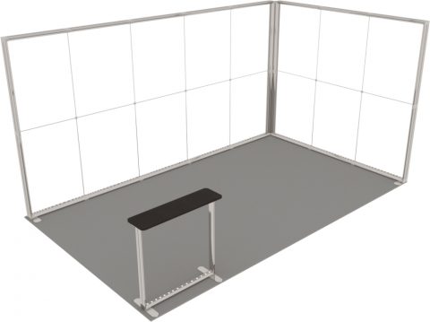 LED-Eckstand 5 × 3 m Detail 1