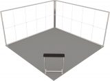 LED-Eckstand 5 × 5 m Ansicht 2