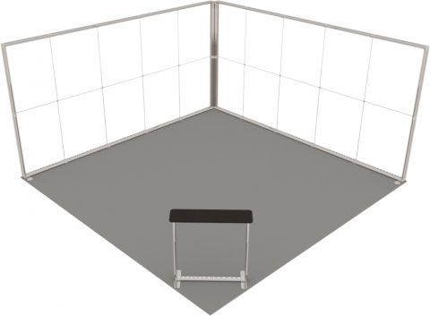 LED-Eckstand 5 × 5 m Detail 1
