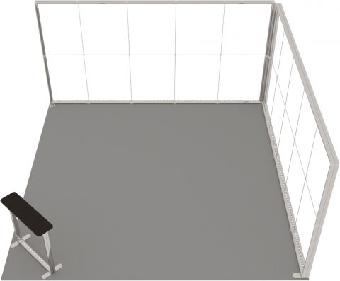 LED-Eckstand 5 × 5 m Detail 2