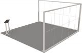 LED-Eckstand 5 × 5 m Ansicht 4