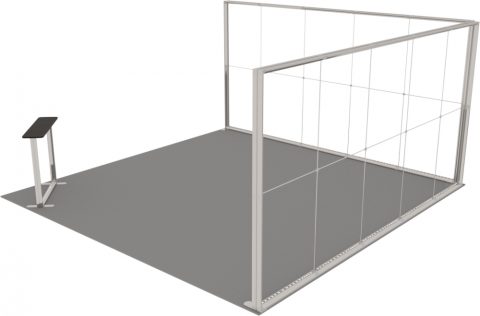 LED-Eckstand 5 × 5 m Detail 3