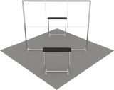 LED-Inselstand 4 × 4 m Ansicht 1