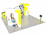 LED-Inselstand 5 × 5 m Ansicht 1