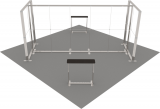 LED-Inselstand 6 × 6 m Ansicht 1