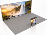 LED-Kopfstand 6 × 4 m · 1 Theke Ansicht 1