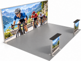 LED-Kopfstand 6 × 4 m · 2 Theken Ansicht 1