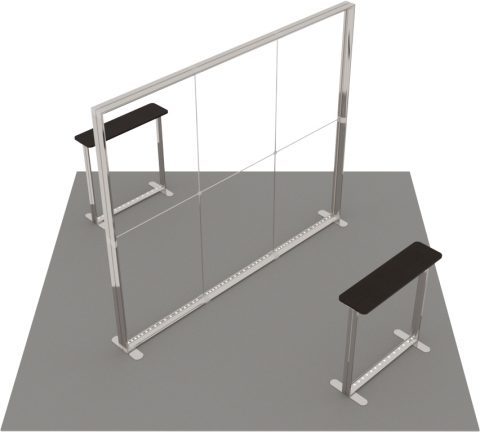 LED-Inselstand 4 × 4 m Detail 2