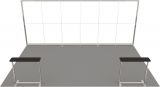 LED-Kopfstand 6 × 4 m · 2 Theken Ansicht 3