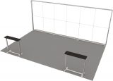 LED-Kopfstand 6 × 4 m · 2 Theken Ansicht 5