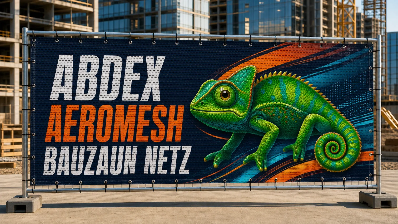 ABDEX AEROMESH Bauzaun Netz mit Gecko