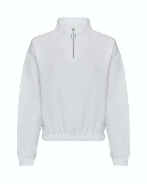 Just Hoods Women's Cropped 1/4 Zip Sweat bedrucken
