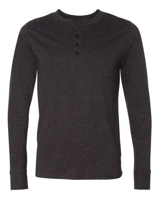 Bella Men's Jersey Long Sleeve Henley
