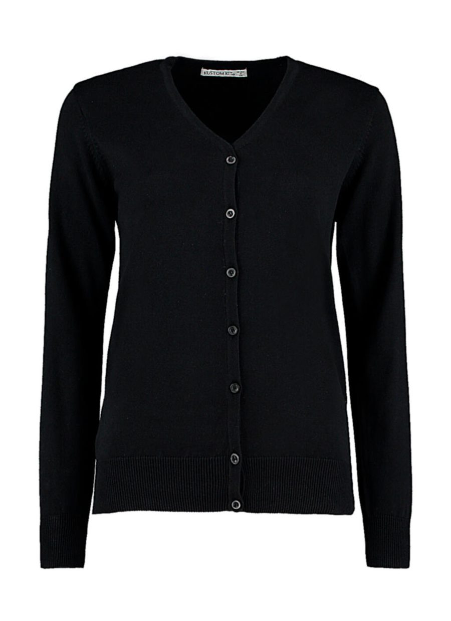 Kustom Kit Women's Classic Fit Arundel V Neck Cardigan KK354 bedrucken