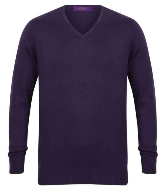 Henbury Men's 12gg V-Neck Jumper bedrucken