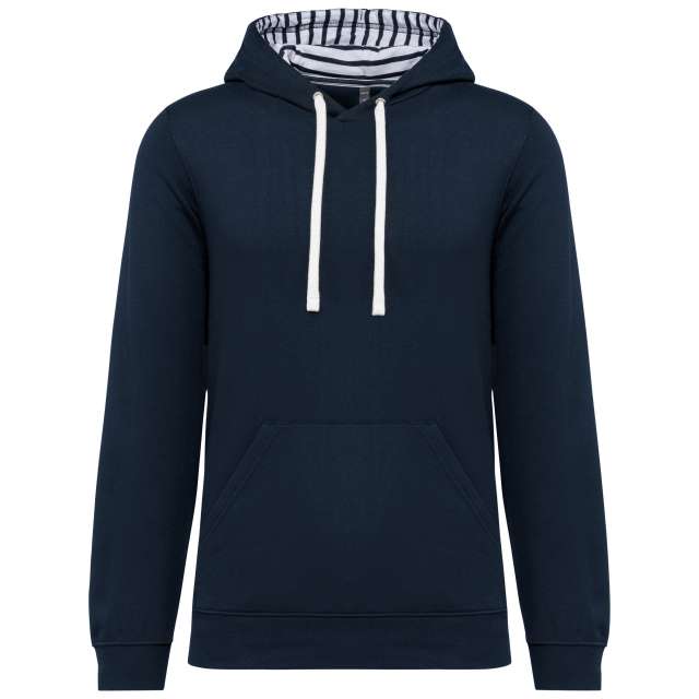 Kariban Unisex Contrast Patterned Hooded Sweatshirt