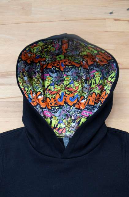 Kariban Unisex Kids Contrast Patterned Hooded Sweatshirt bedrucken