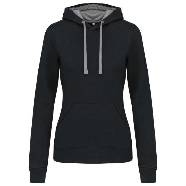 Kariban Ladies’ Contrast Hooded Sweatshirt bedrucken