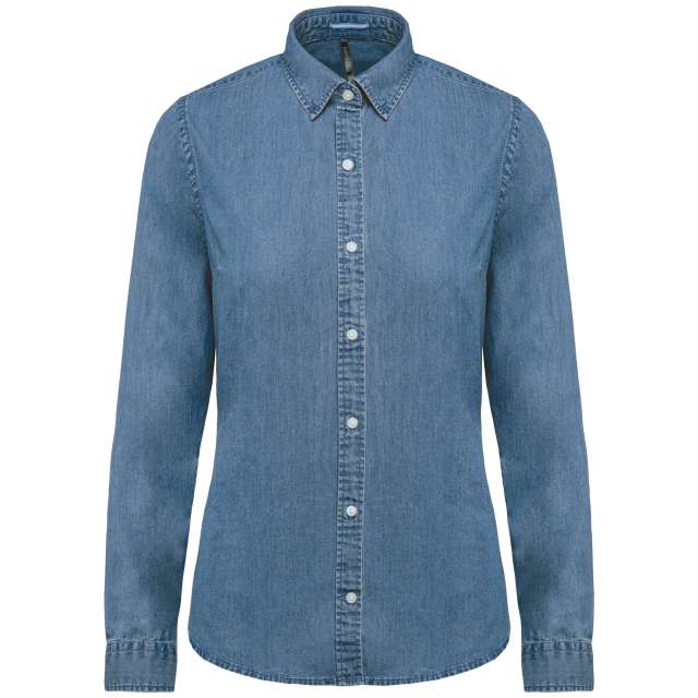 Kariban Ladies’ Denim Shirt bedrucken