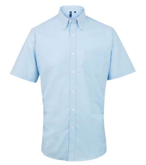 Premier Men’s Short Sleeve Signature Oxford Shirt bedrucken