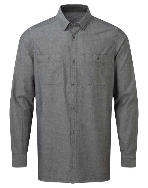Premier Men's Organic Chambray Fairtrade Shirt bedrucken