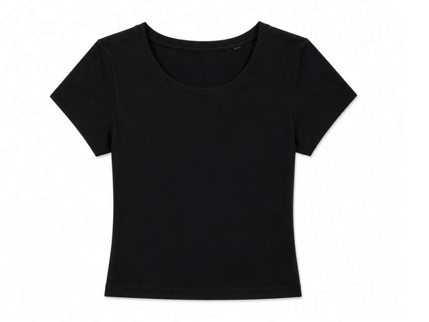 True Blanks Womens Fitted Crop Top bedrucken