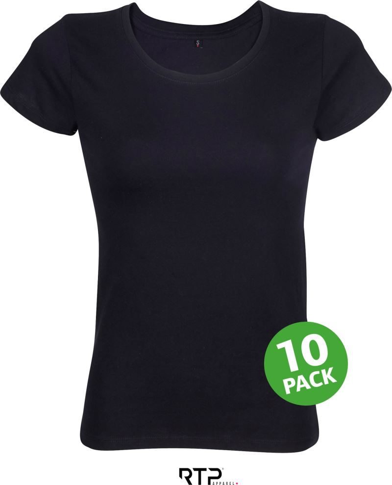 RTP Schweres Damen Digitaldruck Bio T-Shirt 10er Pack Tempo 185 Women bedrucken