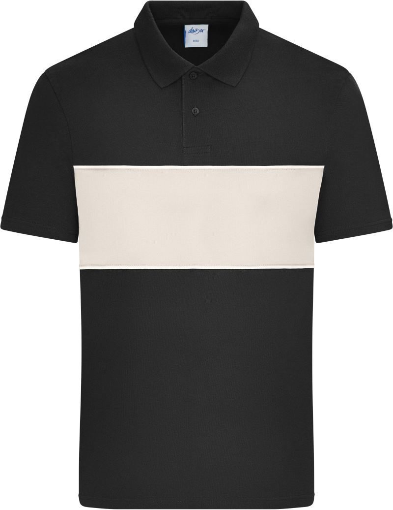 Daiber Bio Polo "Colour-Block" 8050 bedrucken