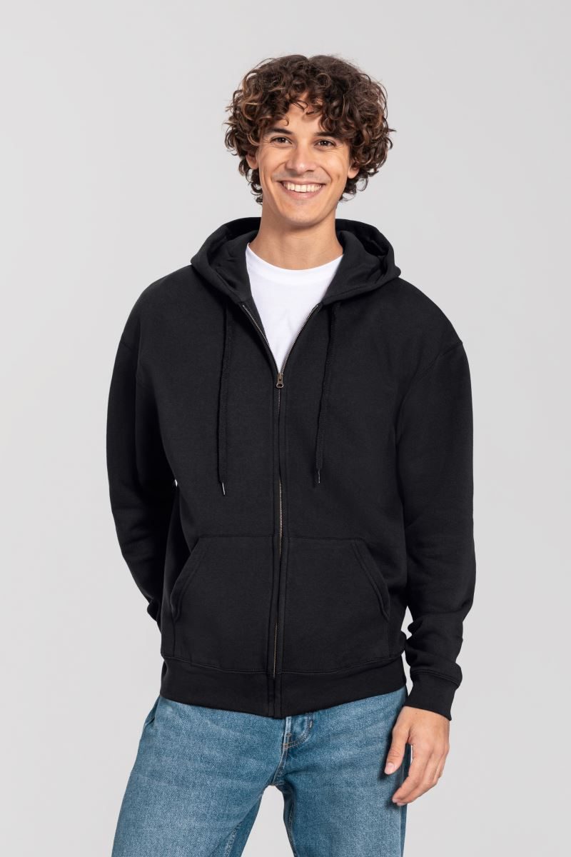 Fruit of the Loom Schwere Kapuzen Sweatjacke Iconic Premium Hooded Sweat Jacket bedrucken